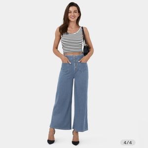 HalaraMagic™ Cropped Wide Leg Jeans NWT Size SMALL